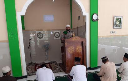 Jadi Khotib Sholat Jumat, Aipda M.Harahap Sampaikan Materi Jaga Iman Dan Kerukunan Umat
