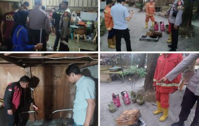 Personel Piket Polresta Bengkulu Datangi TKP Diduga Kebakaran