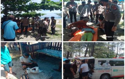 Polisi mendatangi lokasi penemuan mayat
