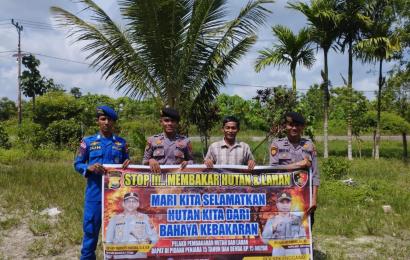 Musim Kemarau Tiba, Anggota Polsek Enggano Melaksanakan Sosialisasi