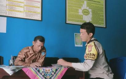 Bhabinkamtibmas Polsek Lais Laksanakan Sambang, Ajak Masyarakat Jaga Keamanan.