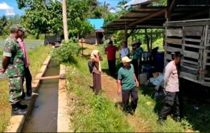 Pastikan Kondisi Ketahanan Pangan Stabil, Kapolsek Blusukan ke Kandang Kambing di Desa Margasakti