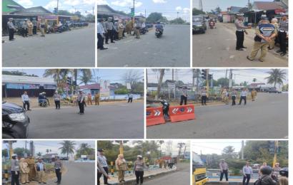 Satlantas Cek Zebra Cross yang Sudah Pudar dan Rusak