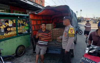 Bhabinkamtibmas Polsek Putri Hijau Binaan Berikan Pesan Kamtibmas