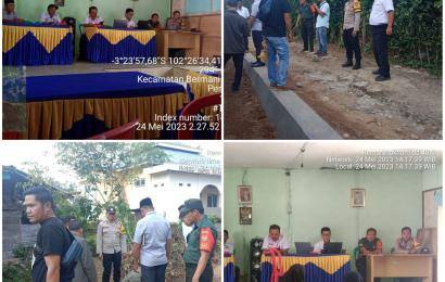 Bhabinkamtibmas Polsek Bermani Ulu Hadiri Opname Pembangunan DD dan Survei Lokasi di Desa Air Mundu