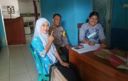 Penanggulangan Stunting, Bhabinkamtibmas Polsek Putri Hijau Sambang Ke Puskesmas