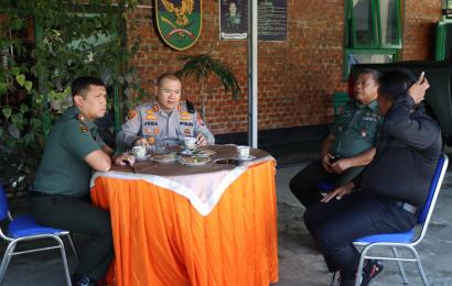 Sinergi Pelihara Kamtibmas, Kapolres RL Kunjungi Dandim dan Danyon