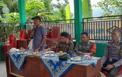 Bhabinkamtibmas Polsek Lebong Utara Hadiri Kegiatan Pra Pembangunan di Desa Kampung Muara Aman