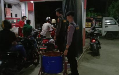 Antisipasi Tindak Kriminal, Personel Sat Samapta Polres BU Melaksanakan Patroli di SPBU 