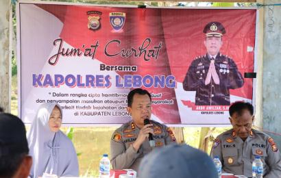 Polres Lebong Gelar Jumat Curhat di Areal Persawahan