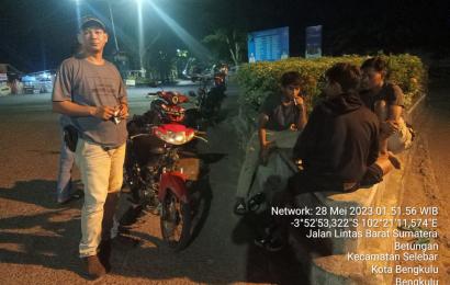 Dini Hari, Tim Opsnal Polsek Selebar Patroli Antisipasi 3C