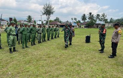 Polsek Muara Sahung Melaksanakan Pelatihan PBB Dasar Linmas