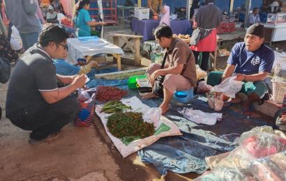 Personel Polsek Padang Jaya Laksanakan Monitoring Ketersedian dan Harga Sembako