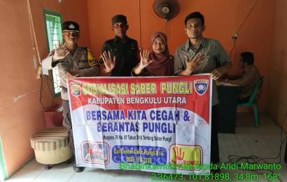 Bhabinkamtibmas Terus Melakukan Sosialisasi Saber Pungli di Wilkum Polsek Ketahun