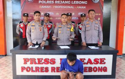 Polres Rejang Lebong saat press release