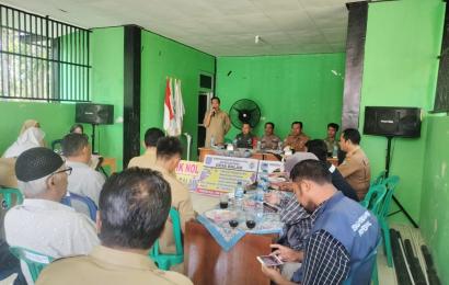 Monitoring Penggunaan DD, Kapolsek Lais Hadiri Penetapan Titik Nol Pembangunan