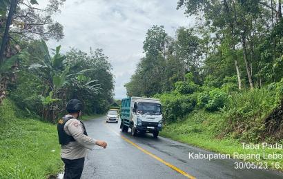 Subsektor Binduriang Patroli Rutin di Jalan Lintas Lubuklinggau-Curup