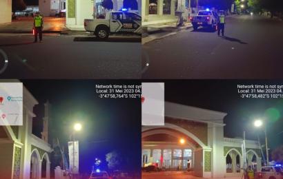 Patroli KRYD, Sat Lantas Polresta Bengkulu Lakukan Pengamanan Salat Subuh