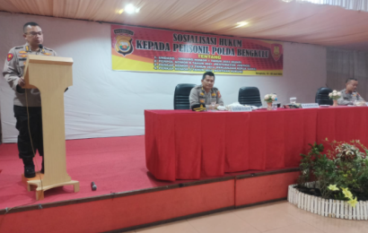 Bidkum Polda Bengkulu Gelar Sosialisasi Hukum Bagi Personel Polda dan Polres Jajaran