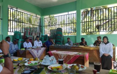 Bhabinkamtibmas Polsek Air Besi hadiri Kegiatan Pelantikan Perangkat Desa Sungai Pura