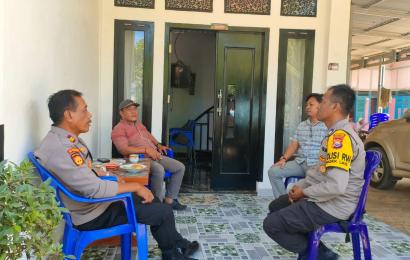 Kapolsek Lais Sambangi Kepala Desa, Pererat Tali Silaturahmi