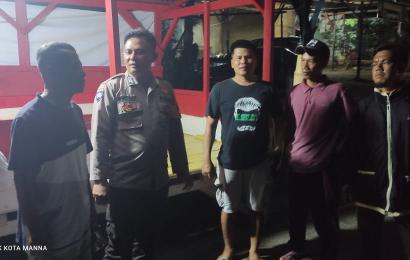 Patroli Polsek Kota Manna Cek Piket Ronda Desa Batu Kuning Pasar Manna