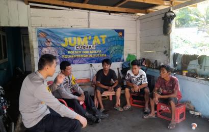 Jumat Curhat Kapolsek Giri Mulya Datangi Bengkel Masyarakat Desa Wonoharjo