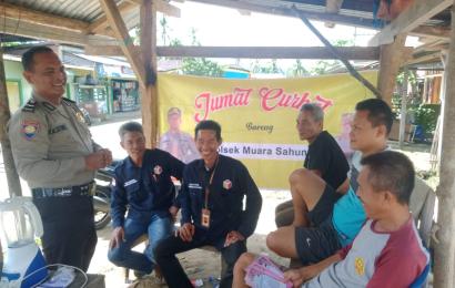 Polsek Muara Sahung, Jumat Curhat Bersama Tokoh Masyarakat Desa Ulak Bandung 