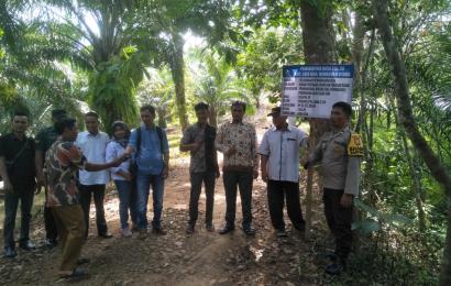 Monitoring Penggunaan DD, Polsek Lais Hadiri Penetapan Titik Nol Pembangunan