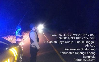 Polsek PUT Patroli Rutin di Jalur Lintas Curup-Lubuklinggau