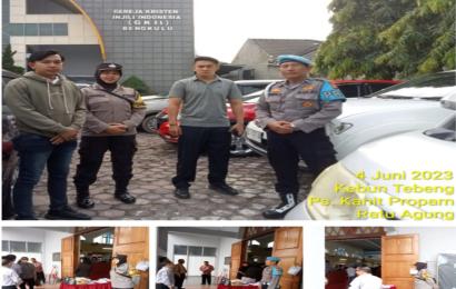 Polsek Ratu Agung Laksanakan Pengamanan Ibadah Minggu di Gereja GKII
