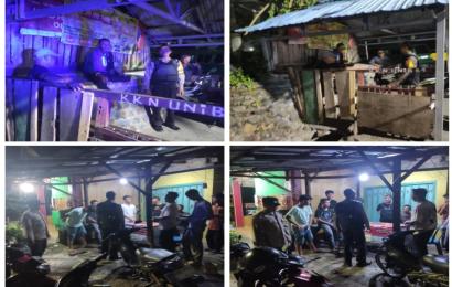 Berikan Rasa Aman, Personel Polsek Teluk Segara Gelar Patroli Malam