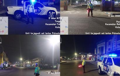 Patroli Subuh Satlantas Polresta Bengkulu di Masjid Jamik