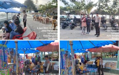 Sat Samapta Patroli Mobiling di Kawasan Wisata Pantai Panjang