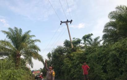 Polisi  Cek Lokasi Warga Tersengat Listrik 