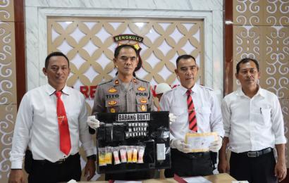 Polresta Bengkulu saat press release