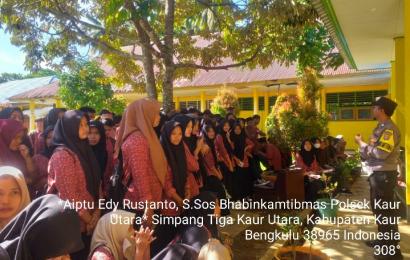 Police Go To School, Bhabinkamtibmas Polsek Kaur Utara Berikan Imbaun Tertib Berkendara
