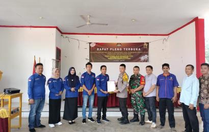 Monitor Tahapan Pemilu 2024, Polsek Lais Hadiri Pleno Terbuka