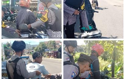 Ciptakan Keamanan, Polsek Curup Razia Sajam dan Senpi 