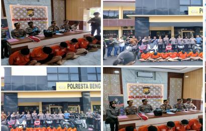 Polresta Bengkulu saat press release