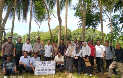 Kapolsek Air Besi Hadiri Kegiatan Rapat Prakerja dan Penetuan Titik Nol Desa Pasar Kerkap