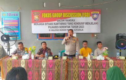 Jelang Pilkades, Polsek Sukaraja Gelar FGD di Desa Taba Lubuk Puding