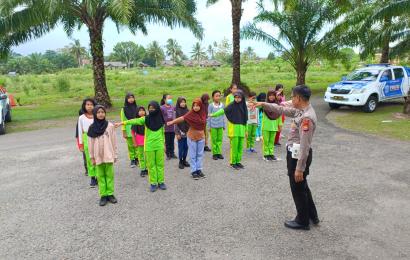 Satlantas Polres Bengkulu Selatan Melakukan Latihan Polisi Cilik 