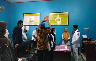 Hadiri Pelantikan Perangkat Desa, Polsek Lais Sampaikan Harapan Ini