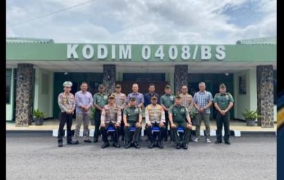 Jalin Sinergitas TNI-Polri, Kapolres Kaur dan Kapolres BS Silahturahmi  ke Kodim 0408/ Bengkulu Selatan