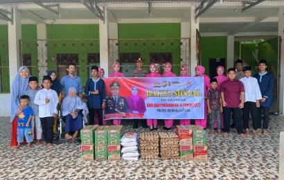 Semarakan HUT Bhayangkara ke-77, Polres Bengkulu Utara Kunjungi Panti Asuhan Berikan Bansos