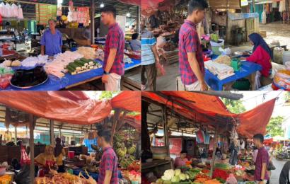Personel Sat Intelkam Polresta Bengkulu, Monitoring Harga Sembako di Pasar Kota Bengkulu