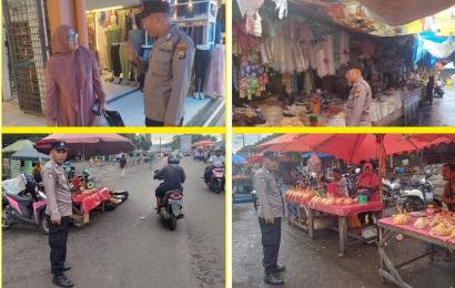 Sambang Silahturahmi, Polsek Ratu Samban Berikan Imbaun kepada Pedagang
