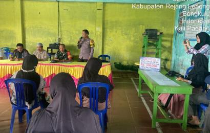 Bhabinkamtibmas Polsek Curup, Hadiri Penyaluran BLT DD 