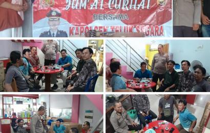 Jalin Kedekatan dengan Warga, Polsek Teluk Segara Gelar Jumat Curhat